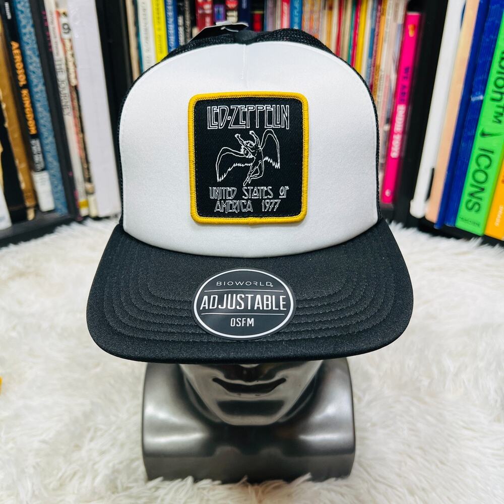 LED ZEPPELIN HAT UNITED STATES OF AMERICA 1977 TRUCKER HAT